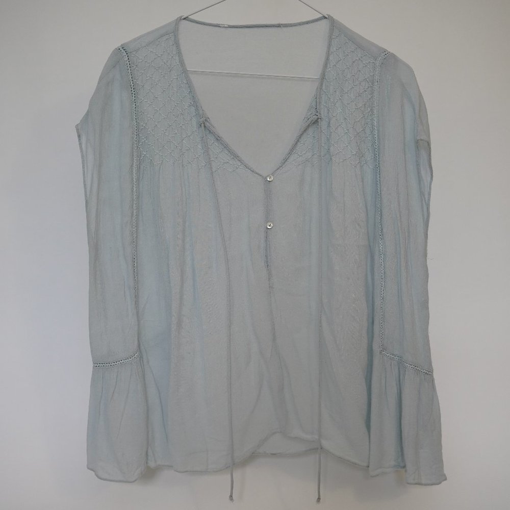 Sheer Light Blue Blouse